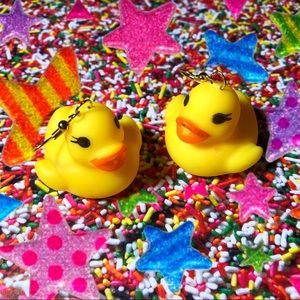 rubber duck earrings!